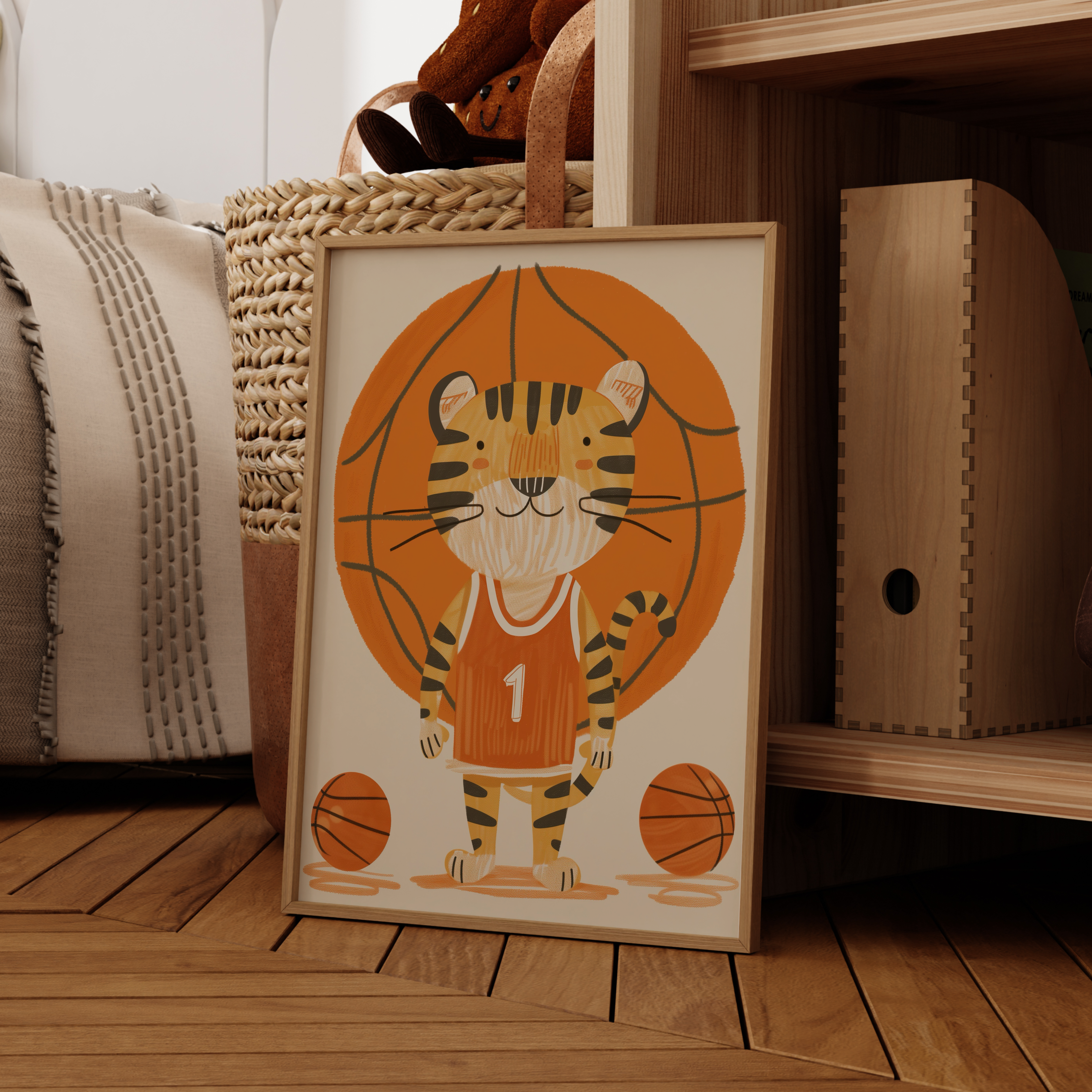 Tigre jogador de basketball