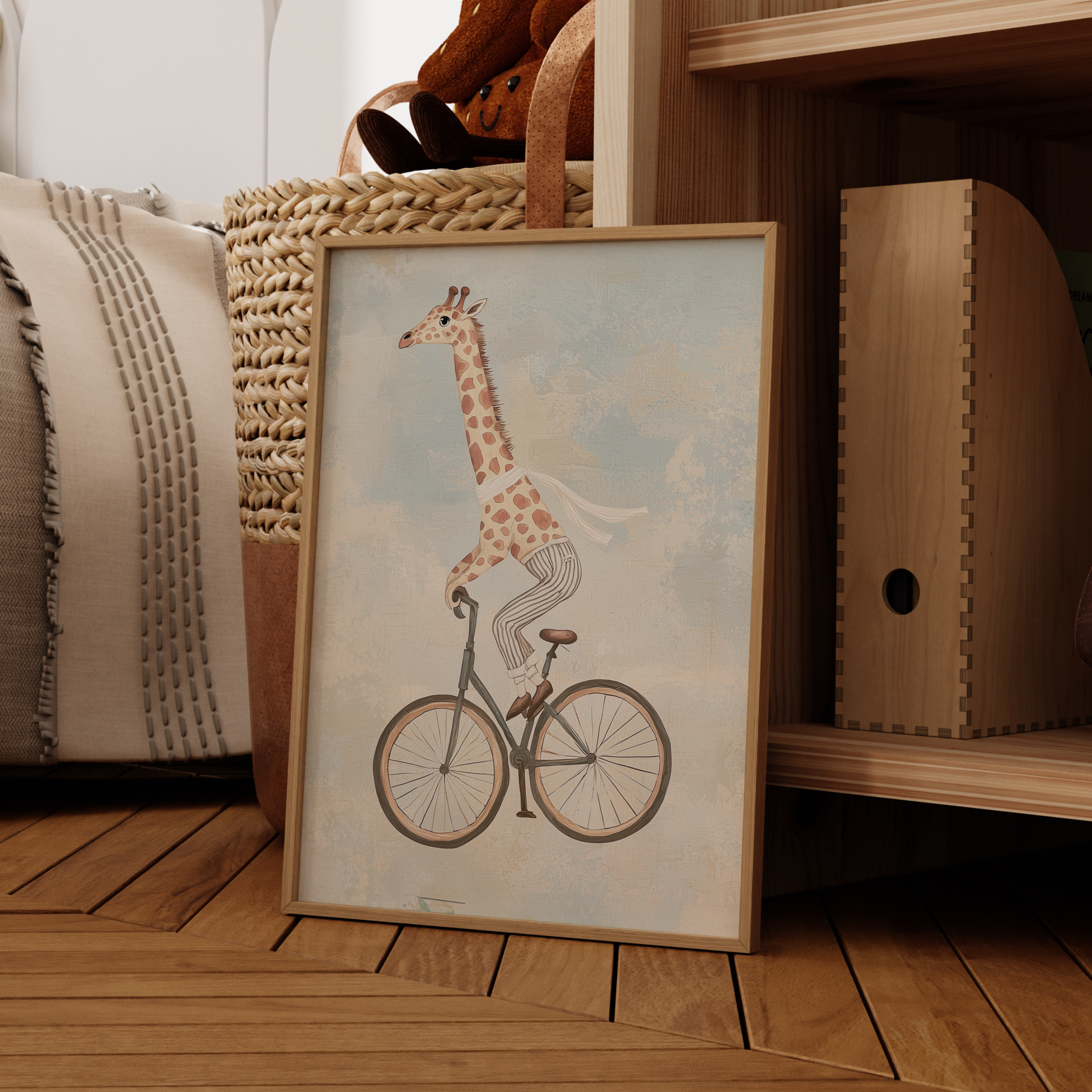 Girafa na bicicleta