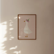 Pato e flor (rosa)