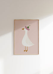 Pato e flor (rosa)