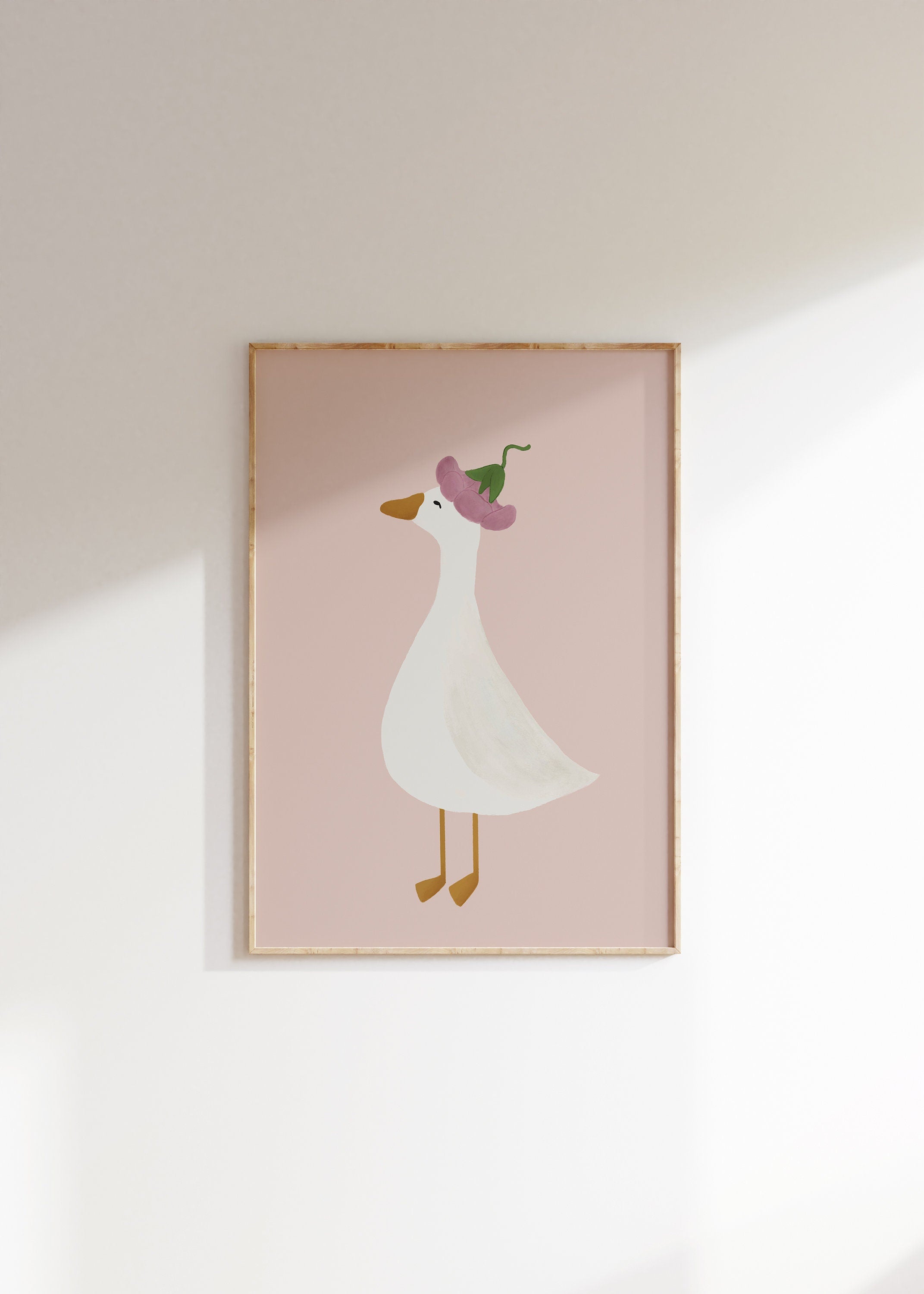 Pato e flor (rosa)