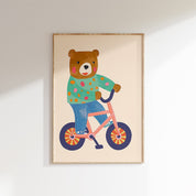 Urso na bicicleta