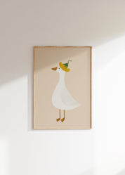 Pato e flor (bege)