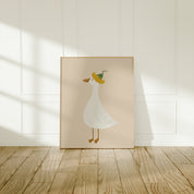 Pato e flor (bege)